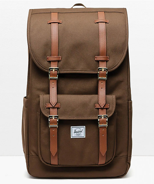 Herschel Supply Co. Little America Mid Dark Earth Brown Backpack Zumiez