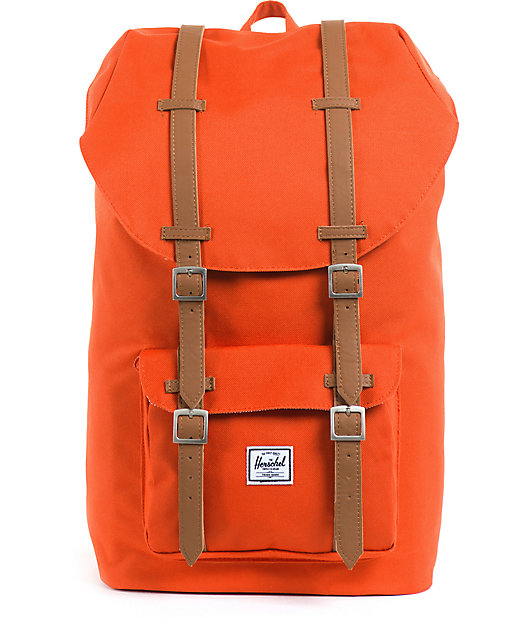 herschel orange backpack