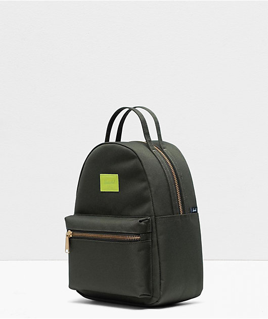 lime green mini backpack