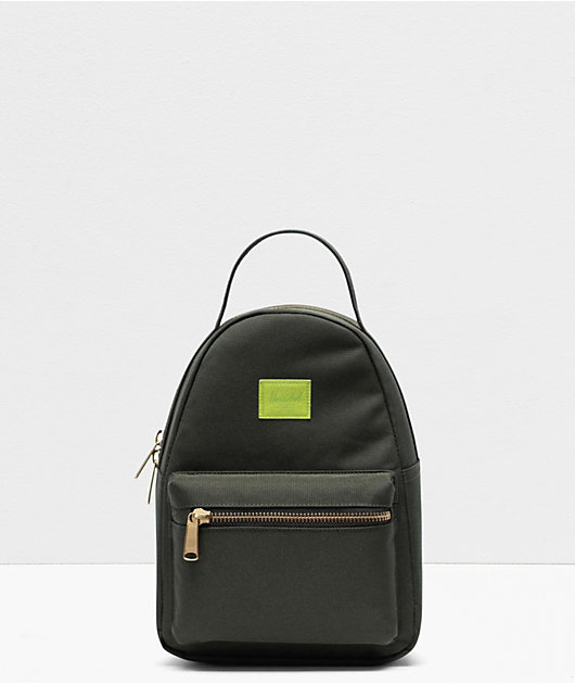 lime green mini backpack