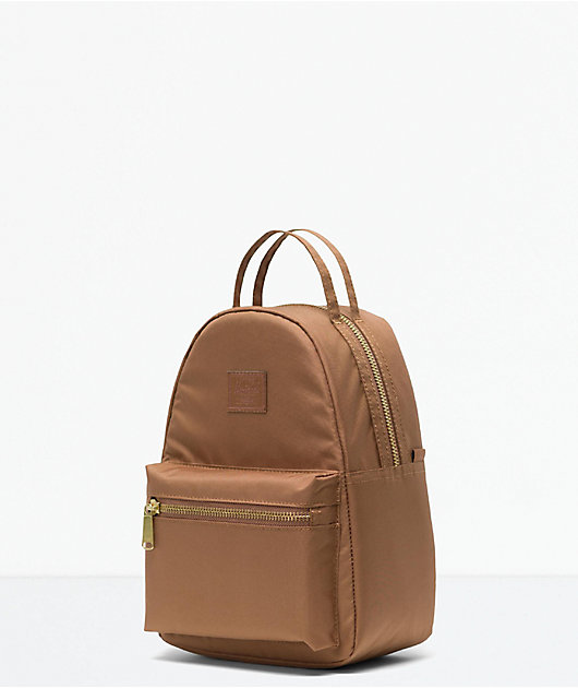 brown small backpack