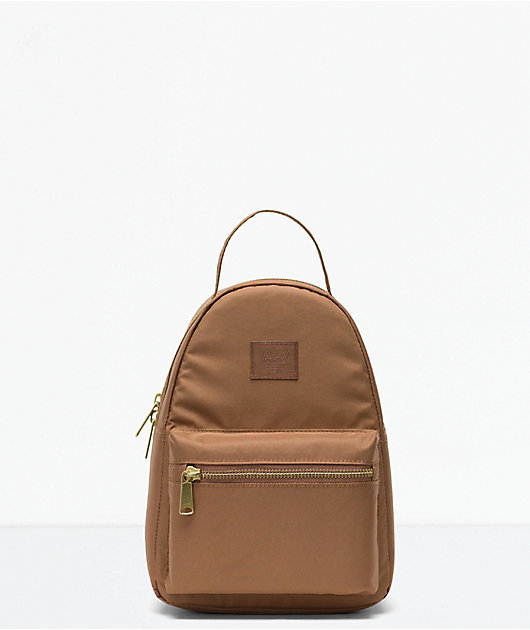 brown mini backpack