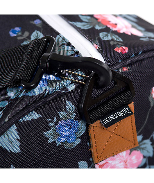 herschel floral duffle bag