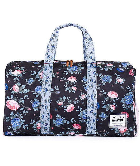 floral duffle bag