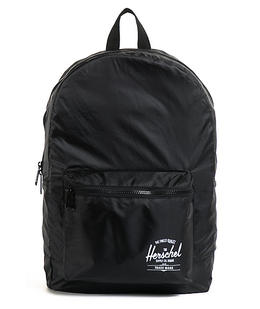 herschel packable daypack black