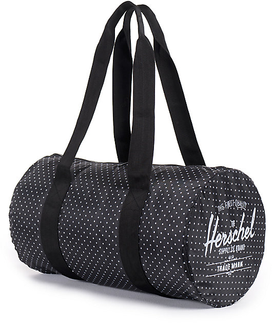 polka dot duffle bag