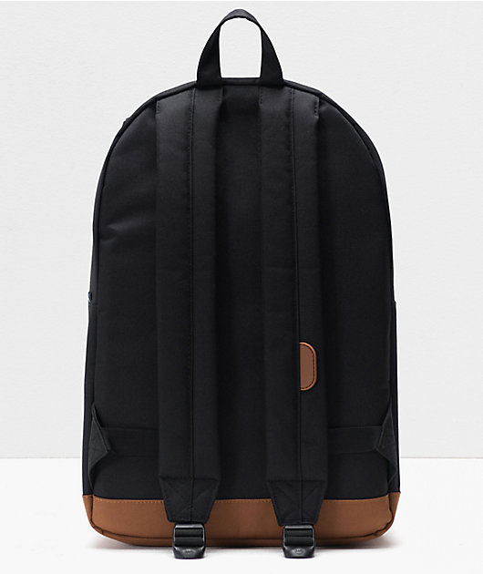 Herschel Supply Co. Pop Quiz Black & Saddle Backpack