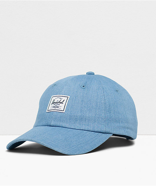 denim strapback hat