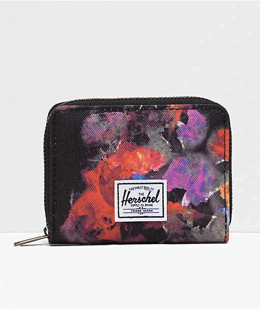 Herschel Supply Co. Tyler Floral Watercolor Zip Wallet