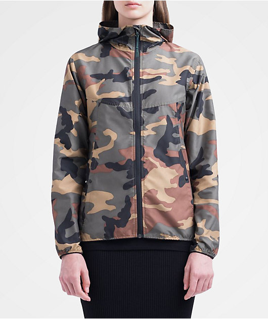 woodland camo windbreaker