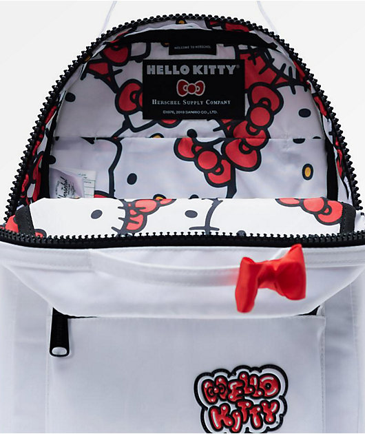 baño Palpitar Adelante Herschel Supply Co. x Hello Kitty 45th Anniversary Nova mochila blanca
