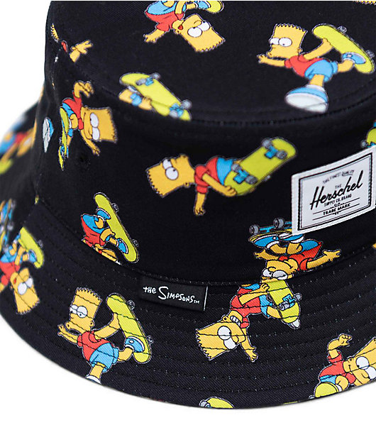 Herschel Supply Co. x The Simpsons Normal Bart Black Bucket Hat