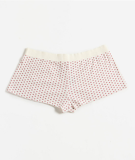 Hesperus Heart White Boyshort Underwear