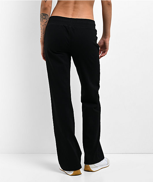 Hespurus Knit Black Wide Leg Sweatpants