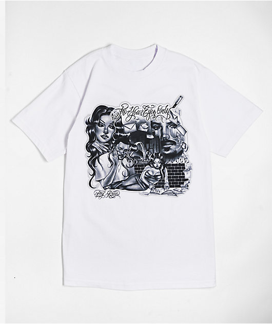 Hey Ruca For Your Eyes Only White T-Shirt