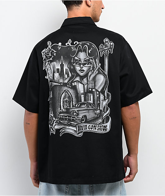Hey Ruca Vivir Con Safos Black Work Shirt | Zumiez