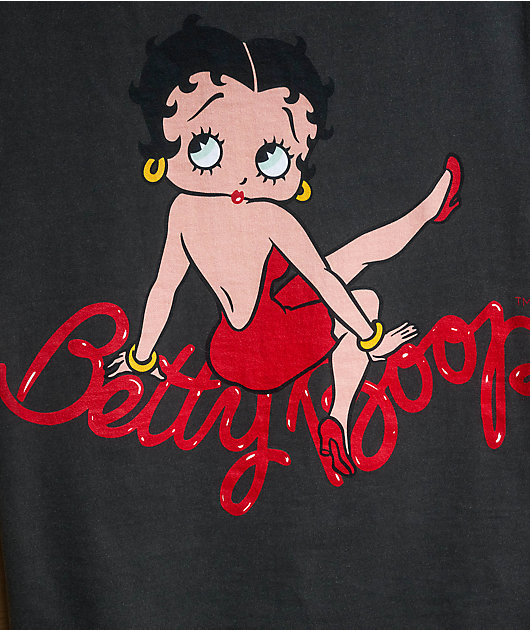 Highlight LA x Betty Boop Back At You Black Wash T-Shirt