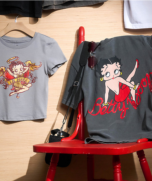 Highlight LA x Betty Boop Back At You Black Wash T-Shirt