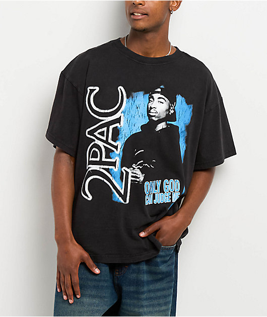 Highlight LA x Tupac Only God Vintage Black T-Shirt | Zumiez