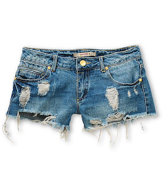 destructed jean shorts