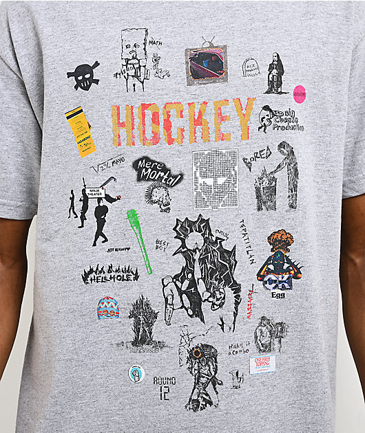 Hockey Paper Cover Heather Grey T-Shirt