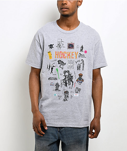 Hockey Paper Cover Heather Grey T-Shirt