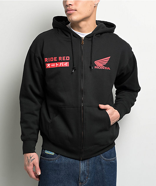 パーカー・フーディ HONDA MOTORCYCLE KOREA Honda Bear Hoodie Black Honda Racing Team Men's Choice of Champs Hoodie Sweatshirt