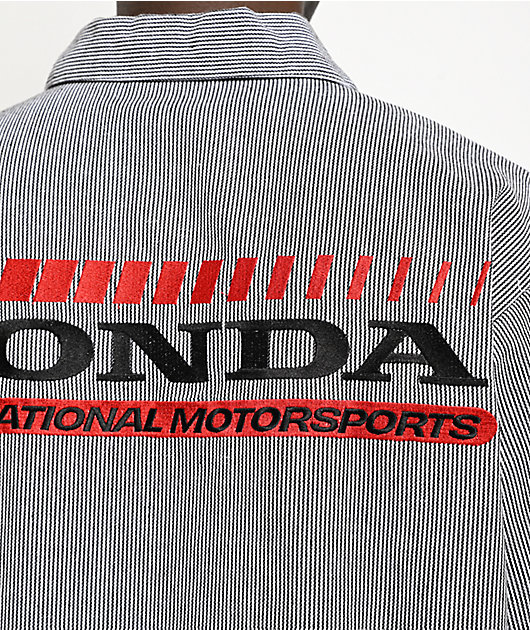 Honda Marked White Quarter Zip Work Shirt