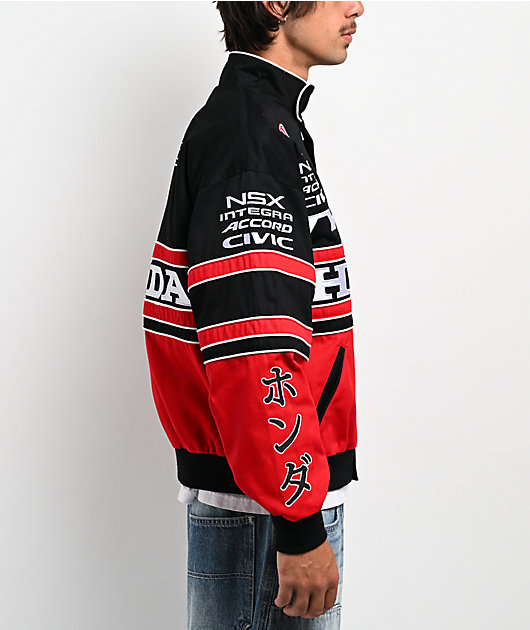 HONDA Racing Jacket レッド/ブラック Honda Tribute Red & Black Racing Jacket | Zumiez