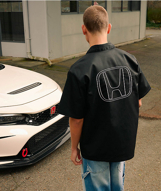 Honda Type R Black Quarter Zip Work Shirt