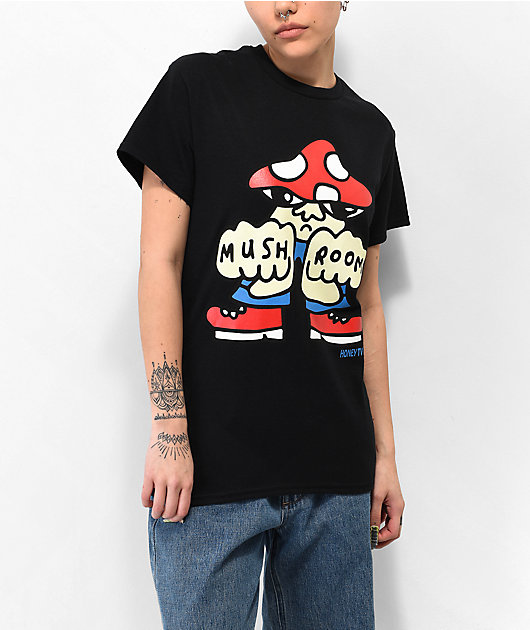 Honey TV Mushroom Gang Black T-Shirt | Zumiez