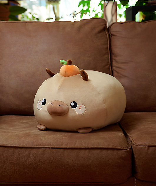 Honeymaru And Friends Mochi Capybara Laying Down Plush Toy