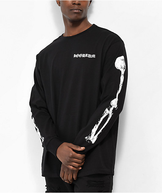 Hoodlum by Darby Allin Bones Black Long Sleeve T-Shirt | Zumiez