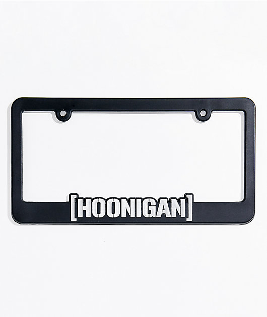 Hoonigan Censor Bar Black & Silver License Plate Frame