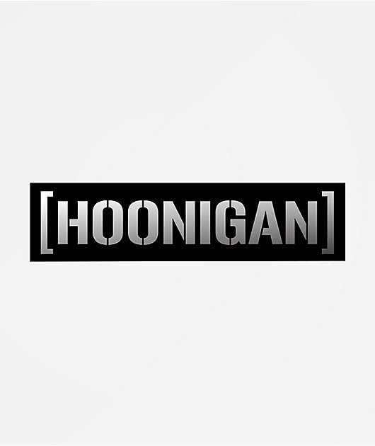 Hoonigan Censor Bar pegatina plateada y negra