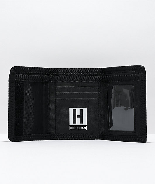 Hoonigan Dive Black & White Trifold Wallet