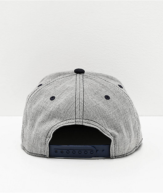 Hoonigan Hits V2 Grey & Navy Snapback Hat