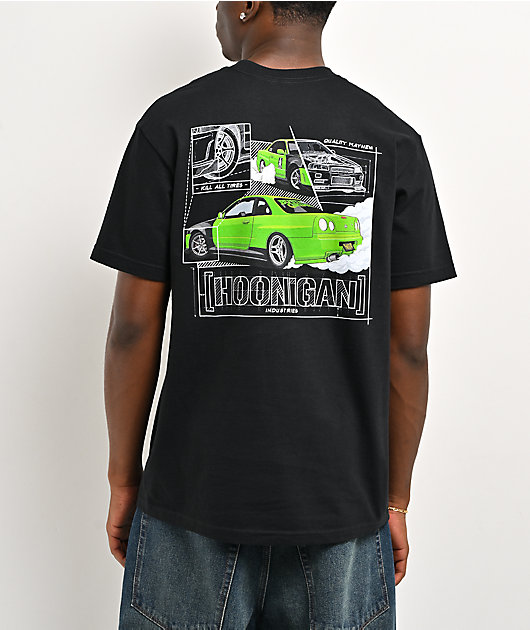 Hoonigan Mayhem Blueprint Black T-Shirt