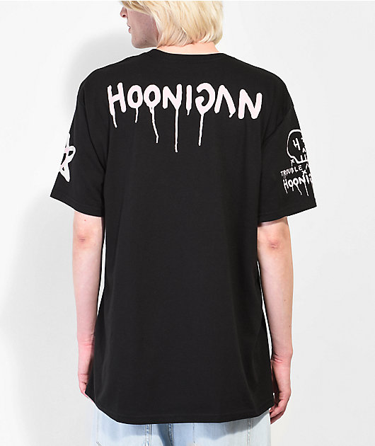 Hoonigan x Trouble Andrew Big Ghost camiseta negra