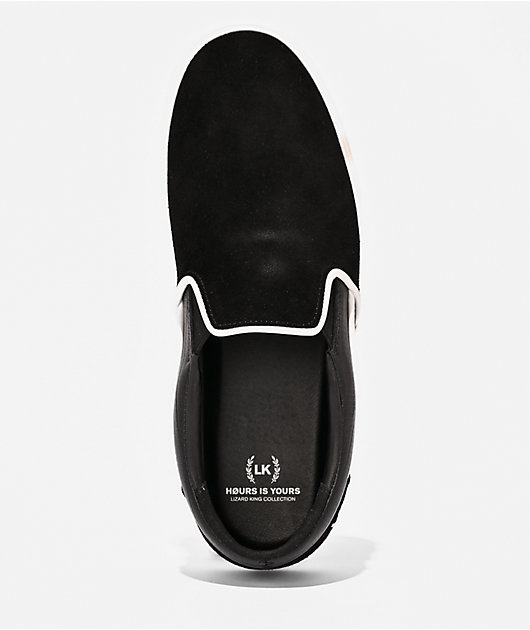 Hours Is Yours B1 Lizard Black Iguana Slip On Skate Shoes