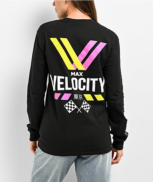 【2plan】Colette Printing Over Long Sleeve T-shirt House of PRIX Max Velocity Black Long Sleeve T-Shirt | Zumiez