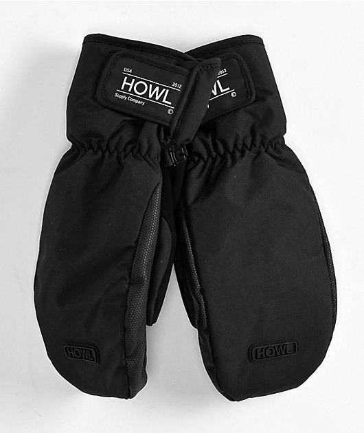 Howl Flyweight Black 10K Snowboard Mittens