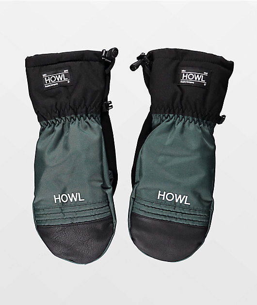 Howl Team Olive Green 10K Snowboard Mittens