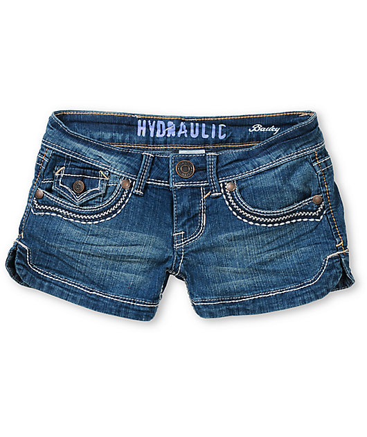hydraulic denim shorts