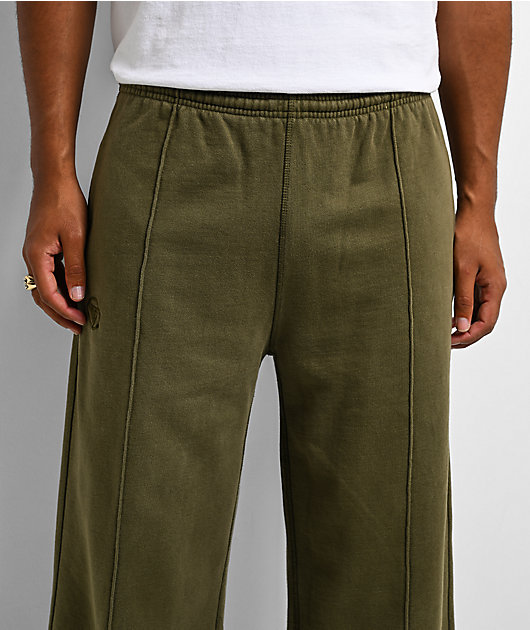 Hypland Pleated Green Sweatpants