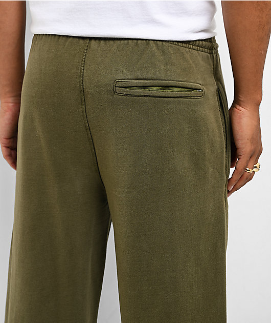 Hypland Pleated Green Sweatpants