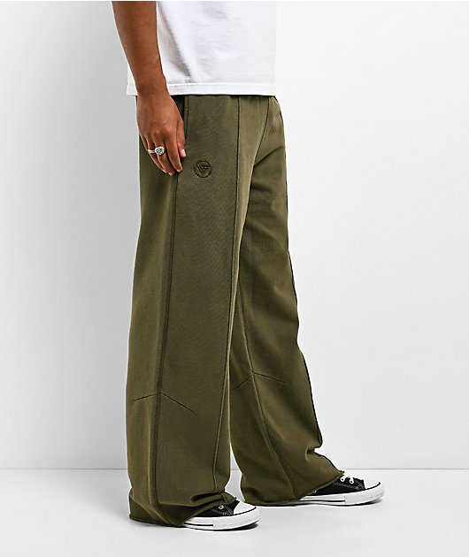 Hypland Pleated Green Sweatpants