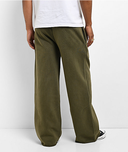 Hypland Pleated Green Sweatpants