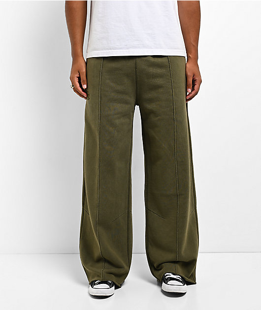 Hypland Pleated Green Sweatpants