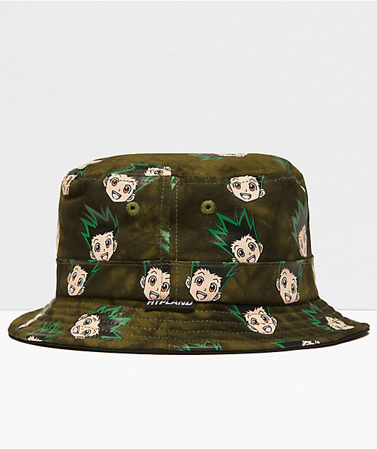 Hypland X Hunter X Hunter Gon Green Tie Dye Bucket Hat